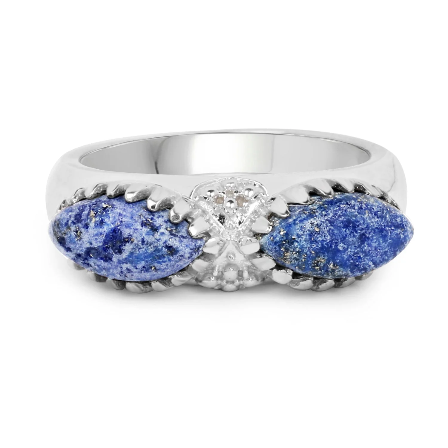 2.28 Carat Genuine Lapis Lazuli .925 Sterling Silver Ring - Image 4