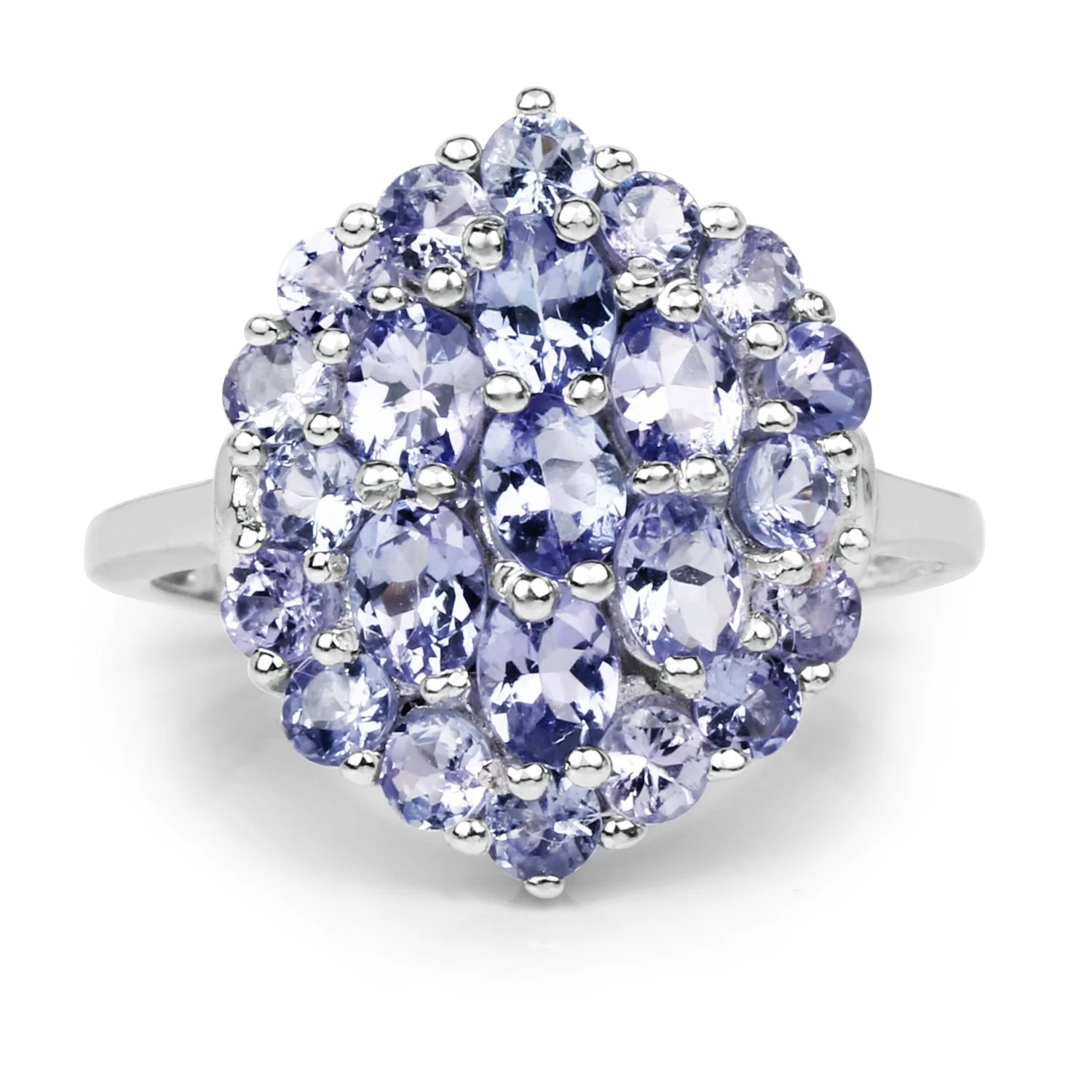2.31 Carat Genuine Tanzanite .925 Sterling Silver Ring - Image 4