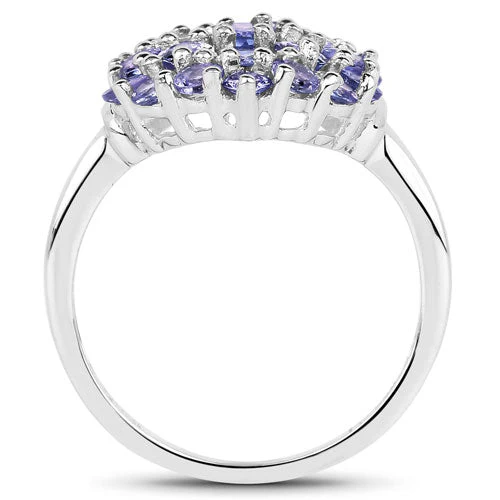 2.31 Carat Genuine Tanzanite .925 Sterling Silver Ring - Image 6