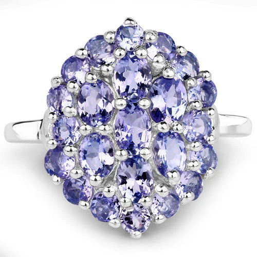 2.31 Carat Genuine Tanzanite .925 Sterling Silver Ring - Image 7