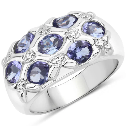 2.31 Carat Genuine Tanzanite .925 Sterling Silver Ring - Image 4