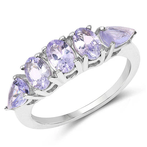 2.33 Carat Genuine Tanzanite .925 Sterling Silver Ring - Image 4