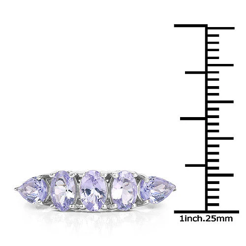 2.33 Carat Genuine Tanzanite .925 Sterling Silver Ring - Image 6