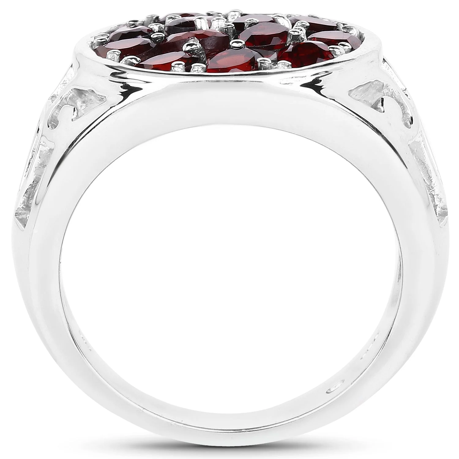 2.34 Carat Genuine Garnet .925 Sterling Silver Ring - Image 2