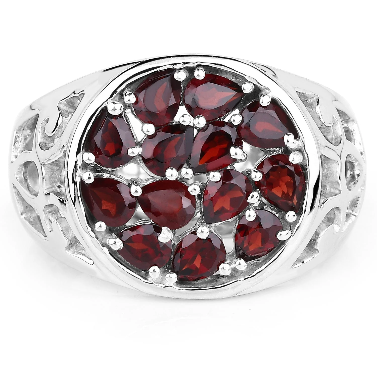2.34 Carat Genuine Garnet .925 Sterling Silver Ring - Image 3