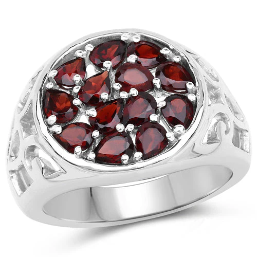 2.34 Carat Genuine Garnet .925 Sterling Silver Ring - Image 4