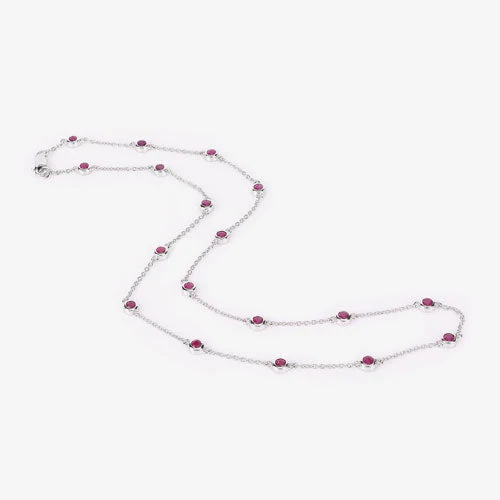 2.34 Carat Genuine Ruby .925 Sterling Silver Necklace - Image 12