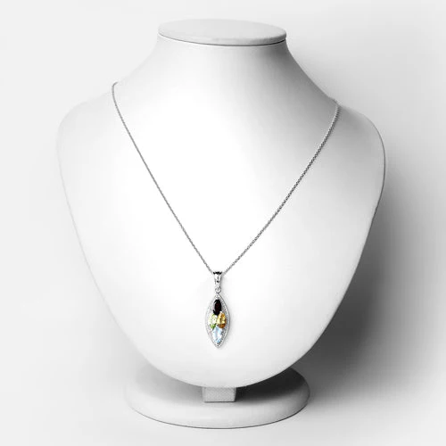 2.35 Carat Genuine Multi Stones .925 Sterling Silver Pendant - Image 5