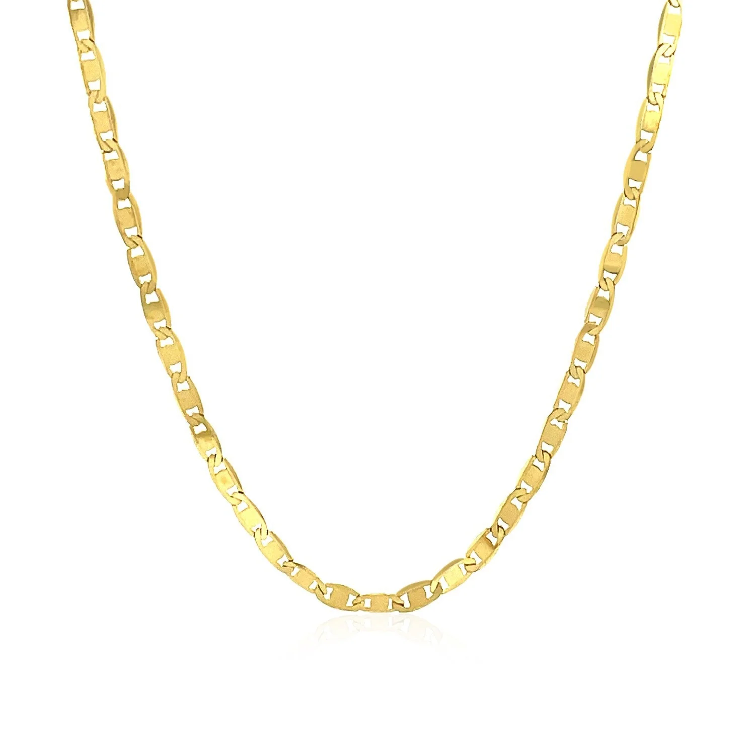 2.3mm 10k Yellow Gold Mariner Link Chain - Image 2