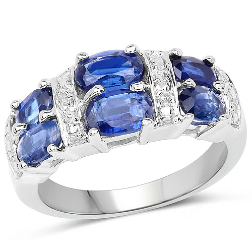 2.44 Carat Genuine Kyanite .925 Sterling Silver Ring - Image 4