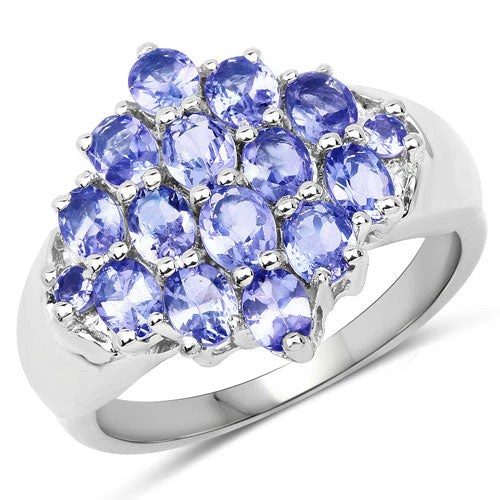 2.45 Carat Genuine Tanzanite .925 Sterling Silver Ring - Image 4
