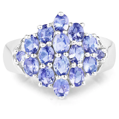 2.45 Carat Genuine Tanzanite .925 Sterling Silver Ring - Image 6