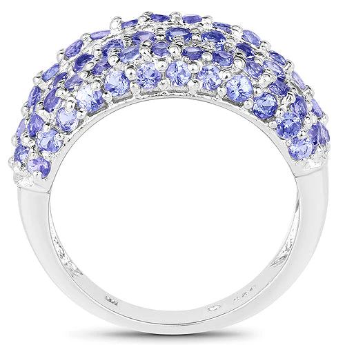 2.47 Carat Genuine Tanzanite .925 Sterling Silver Ring - Image 5