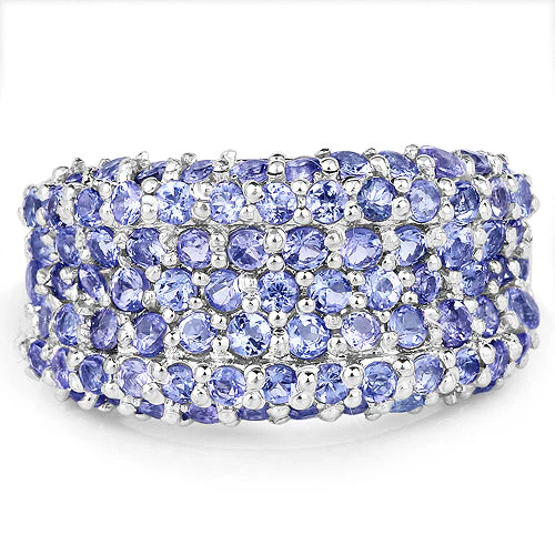 2.47 Carat Genuine Tanzanite .925 Sterling Silver Ring - Image 6