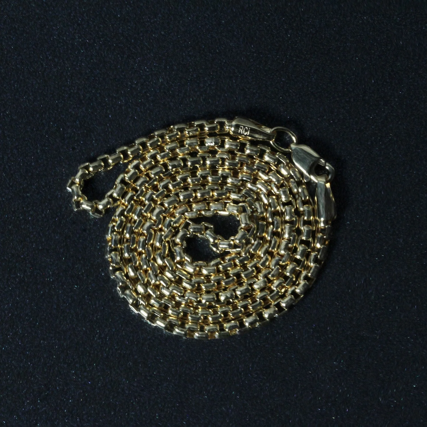 2.4mm 14k Yellow Gold Round Box Chain - Image 12