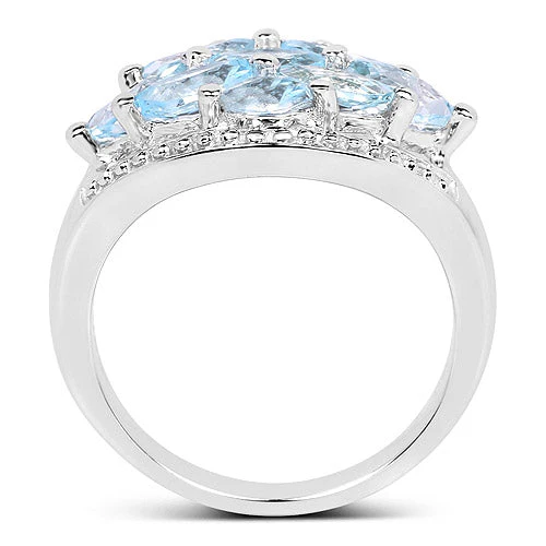 2.50 Carat Genuine  Blue Topaz .925 Sterling Silver Ring - Image 5