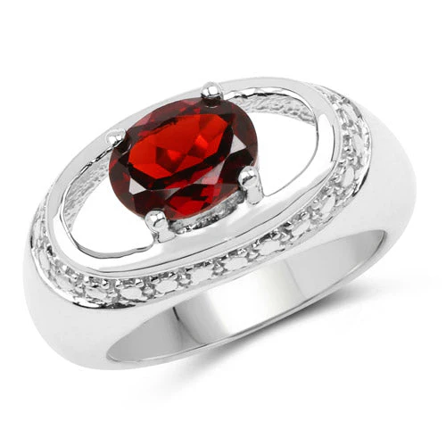 2.50 Carat Genuine Garnet .925 Sterling Silver Ring - Image 4