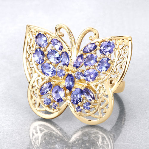2.50 Carat Genuine Tanzanite .925 Sterling Silver Ring - Image 8