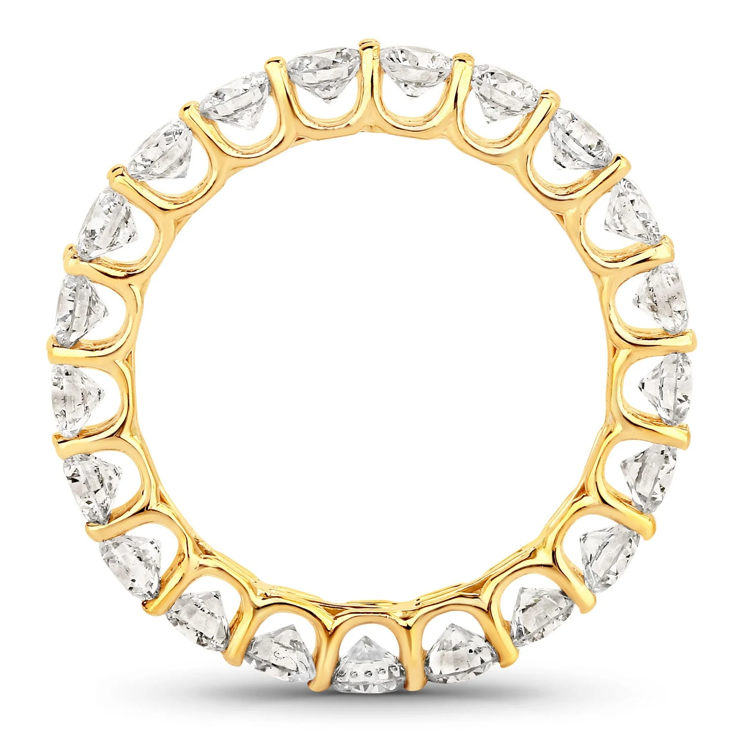 2.52 Carat Genuine Lab Grown Diamond 14K Yellow Gold Ring - Image 2