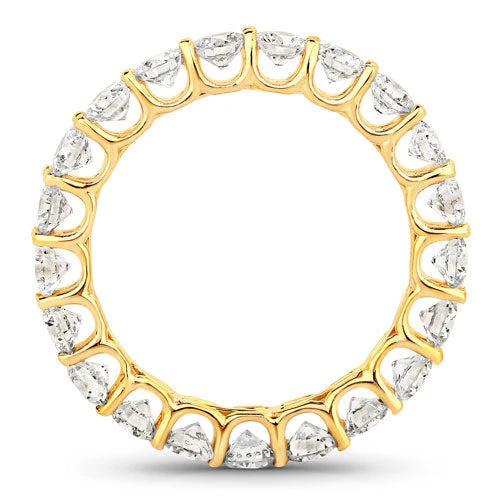 2.52 Carat Genuine Lab Grown Diamond 14K Yellow Gold Ring - Image 4