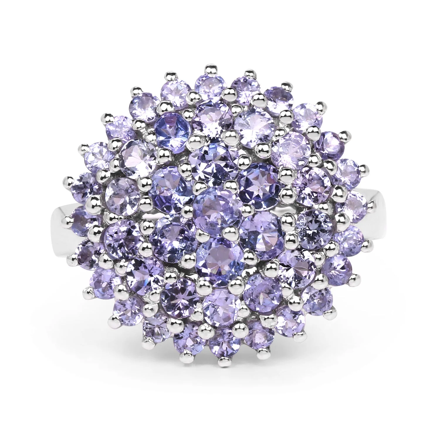 2.52 Carat Genuine Tanzanite .925 Sterling Silver Ring - Image 3