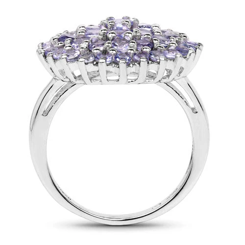 2.52 Carat Genuine Tanzanite .925 Sterling Silver Ring - Image 5
