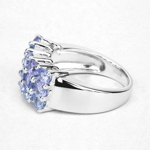 2.55 Carat Genuine Tanzanite .925 Sterling Silver Ring - Image 10