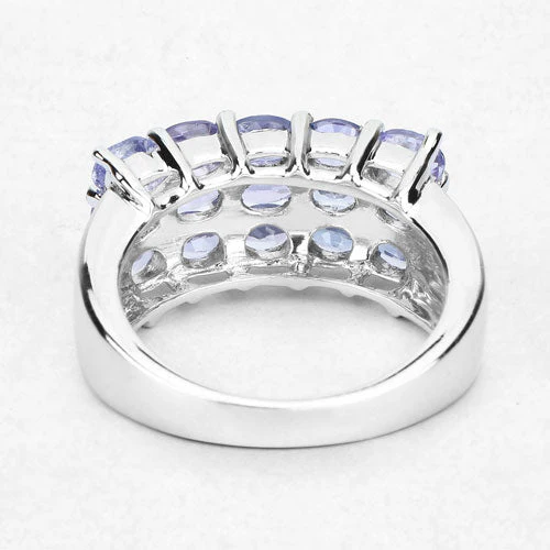 2.55 Carat Genuine Tanzanite .925 Sterling Silver Ring - Image 11