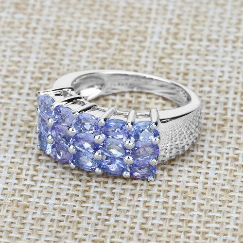 2.55 Carat Genuine Tanzanite .925 Sterling Silver Ring - Image 13