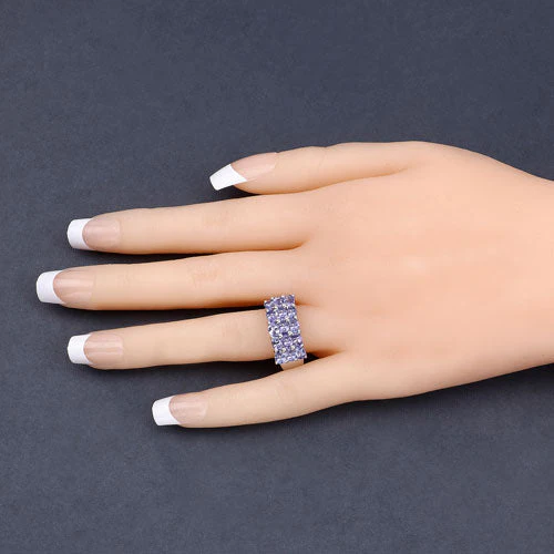 2.55 Carat Genuine Tanzanite .925 Sterling Silver Ring - Image 14