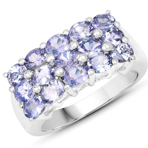 2.55 Carat Genuine Tanzanite .925 Sterling Silver Ring - Image 5
