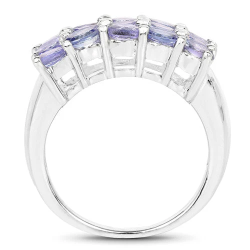 2.55 Carat Genuine Tanzanite .925 Sterling Silver Ring - Image 6