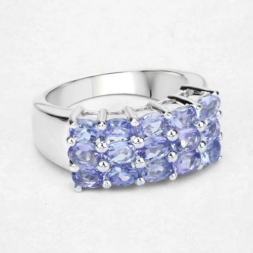 2.55 Carat Genuine Tanzanite .925 Sterling Silver Ring - Image 9