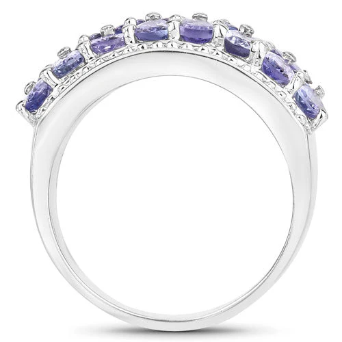 2.59 Carat Genuine Tanzanite .925 Sterling Silver Ring - Image 5