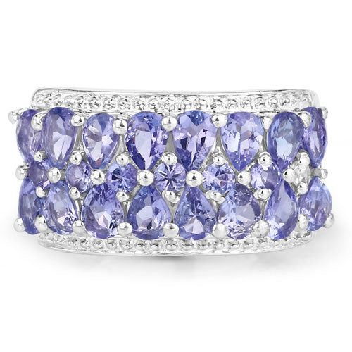 2.59 Carat Genuine Tanzanite .925 Sterling Silver Ring - Image 6