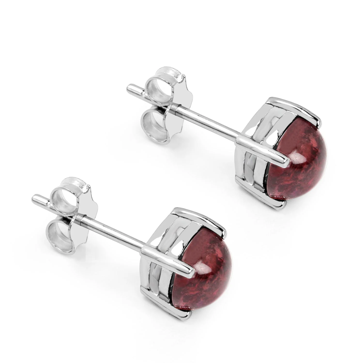 2.60 Carat Genuine Pink Topaz .925 Sterling Silver Earrings - Image 2