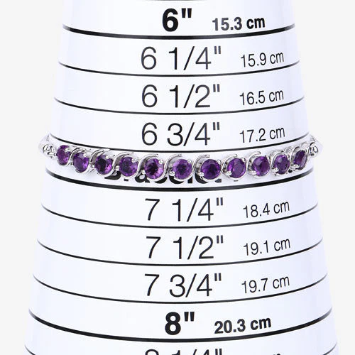 2.64 Carat Genuine Amethyst .925 Sterling Silver Bracelet - Image 13