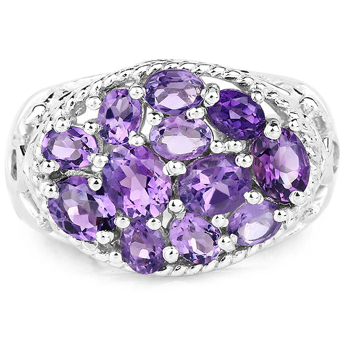 2.64 Carat Genuine Amethyst .925 Sterling Silver Ring - Image 6