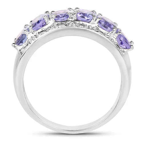 2.64 Carat Genuine Tanzanite .925 Sterling Silver Ring - Image 5