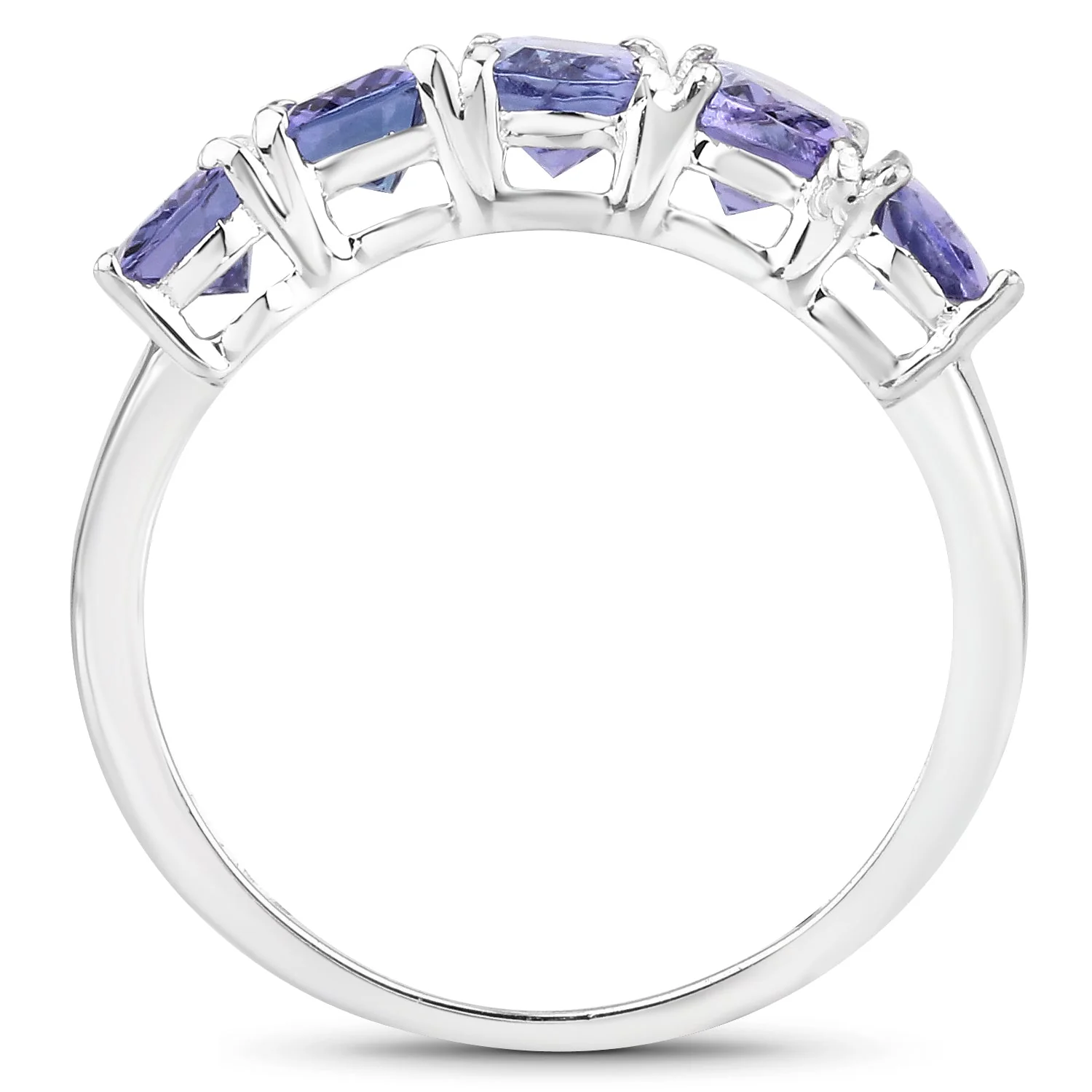 2.65 Carat Genuine Tanzanite .925 Sterling Silver Ring - Image 2