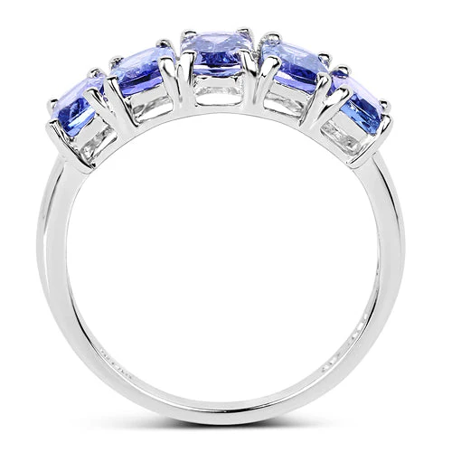 2.65 Carat Genuine Tanzanite .925 Sterling Silver Ring - Image 5