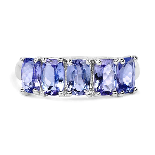 2.65 Carat Genuine Tanzanite .925 Sterling Silver Ring - Image 6