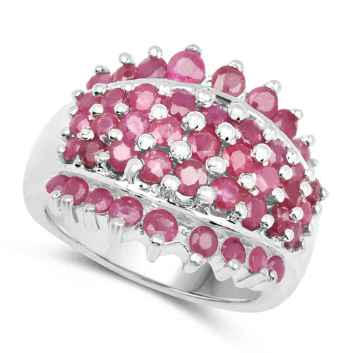 2.70 Carat Genuine Ruby .925 Sterling Silver Ring - Image 5