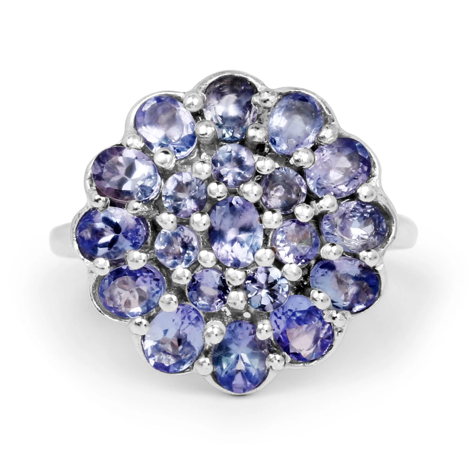 2.70 Carat Genuine Tanzanite .925 Sterling Silver Ring - Image 3
