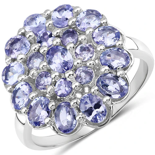 2.70 Carat Genuine Tanzanite .925 Sterling Silver Ring - Image 4
