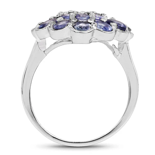 2.70 Carat Genuine Tanzanite .925 Sterling Silver Ring - Image 5