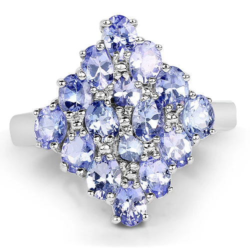 2.72 Carat Genuine Tanzanite .925 Sterling Silver Ring - Image 8