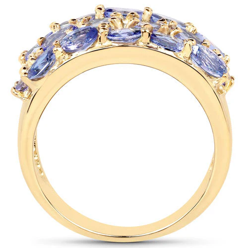 2.72 Carat Genuine Tanzanite .925 Sterling Silver Ring - Image 5