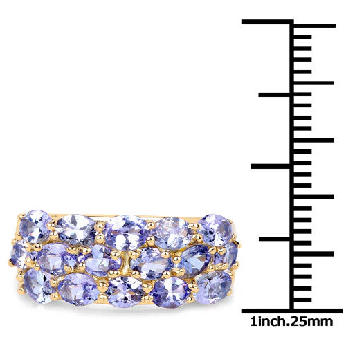2.72 Carat Genuine Tanzanite .925 Sterling Silver Ring - Image 6