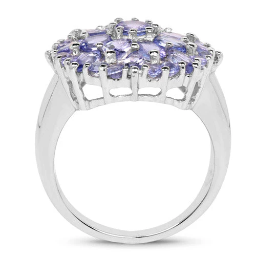 2.79 Carat Genuine Tanzanite .925 Sterling Silver Ring - Image 5